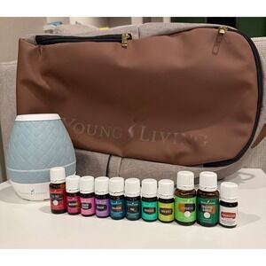 Young Living Essential Oil Bundle Sweet Aroma Diffuser 11 Oils and Carrying Bag
